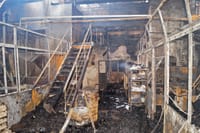 Последствия удара по Кореневскому заводу низковольтной аппаратуры в Курской области