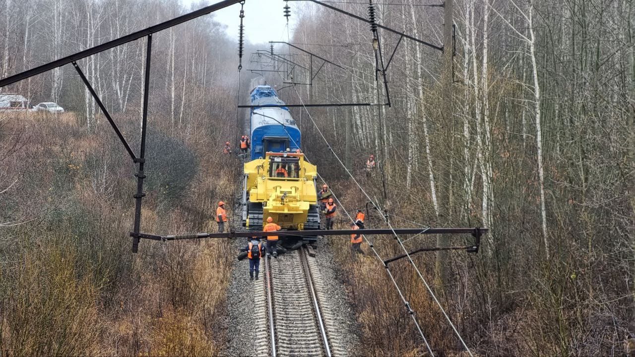 Под Рязанью из-за «незаконного вмешательства посторонних лиц» сошли с рельсов 19 вагонов грузового поезда