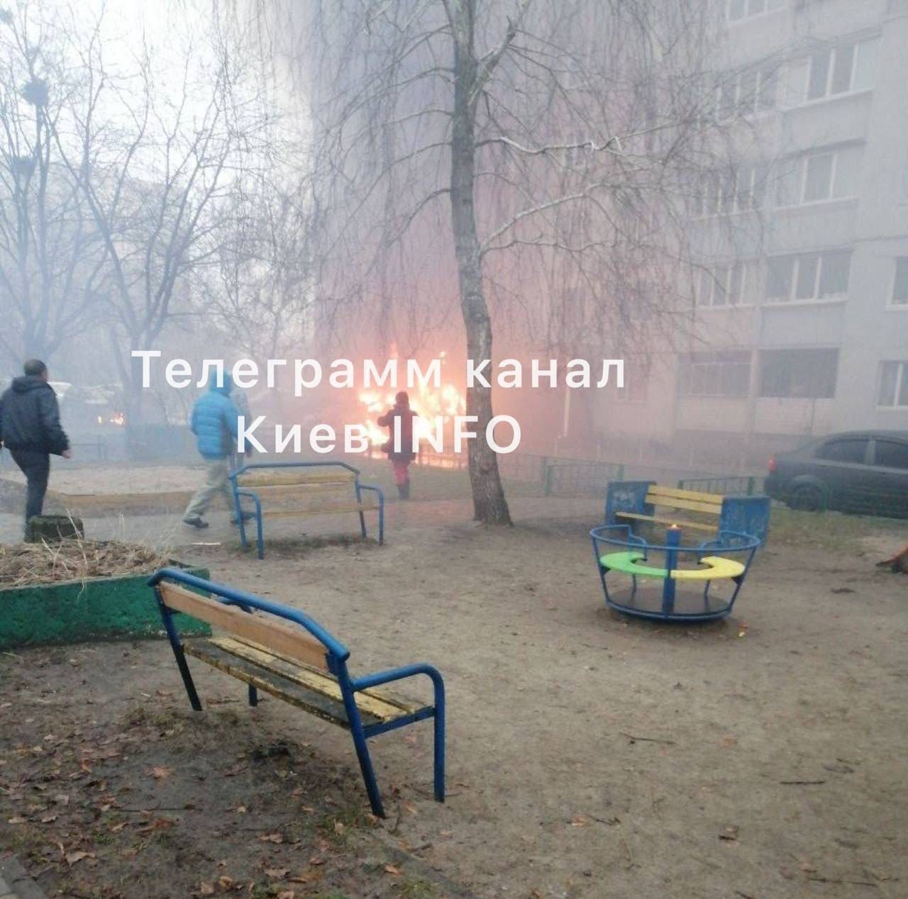 В Броварах Киевской области возле детского сада разбился вертолет