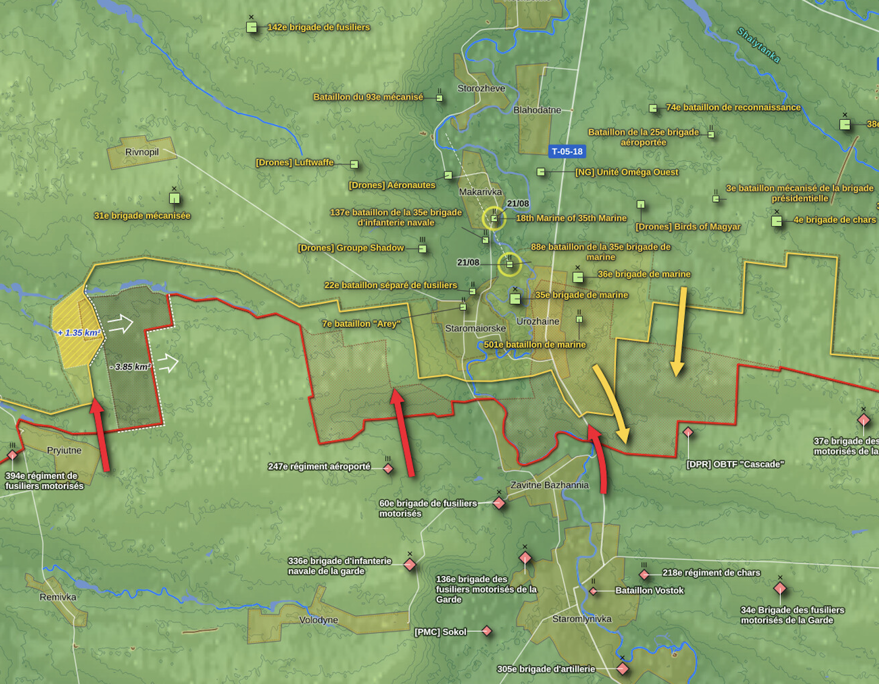 Обстановка в районе Времевского выступа по версии Poulet volant