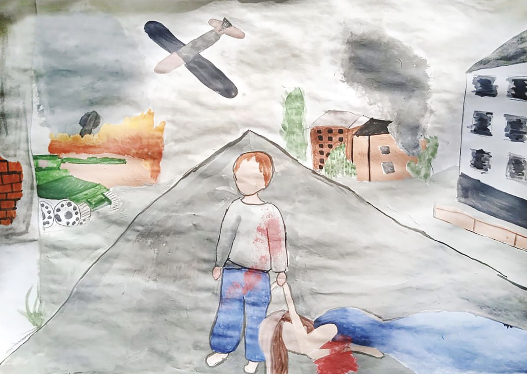 Украинско-польский проект «Мама, я не хочу войны». Из каталога детских рисунков о войне в Украине