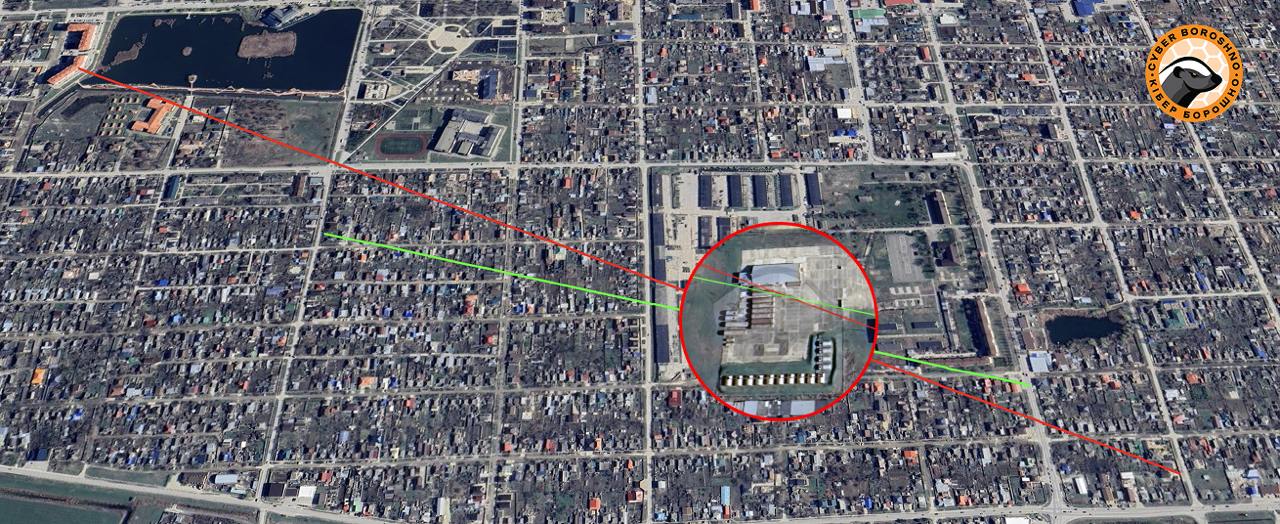 Геолокация видео с «прилетом» по воинской части в Славянске-на-Кубани 7 августа 2025 года