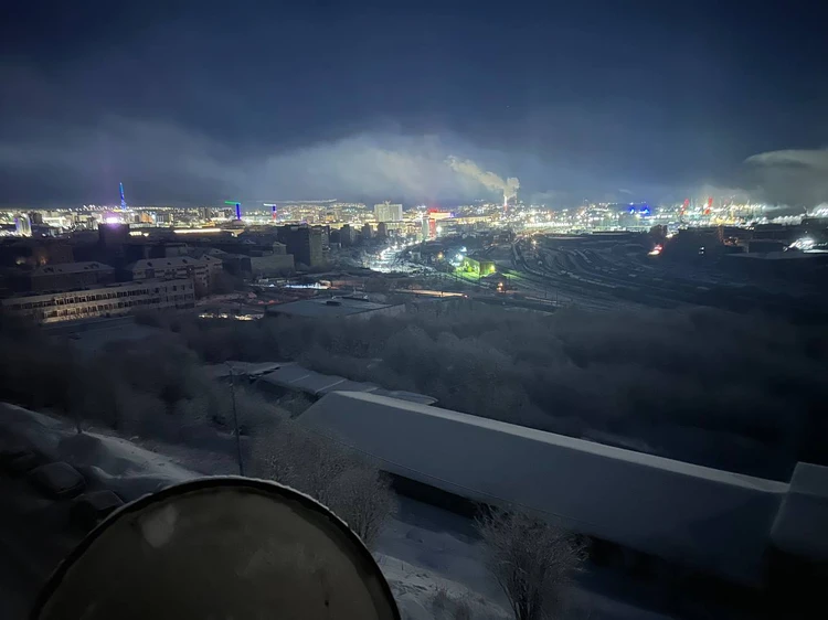 Фото: вид на Мурманск, часть которого осталась без электричества / «КП-Мурманск»